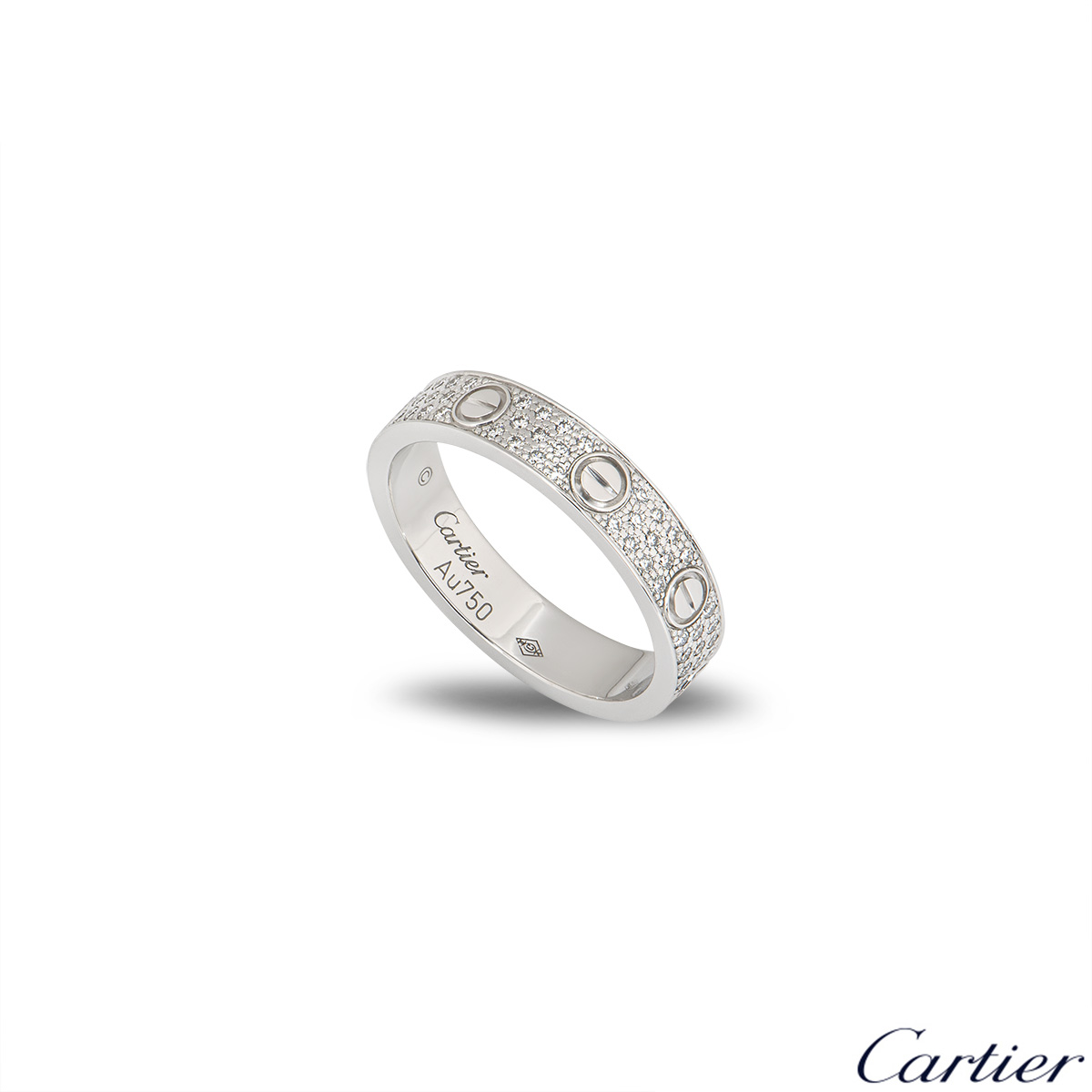 Cartier White Gold Pave Diamond Wedding 